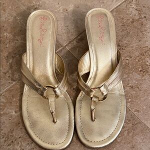 Lilly Pulitzer Gold Sandals